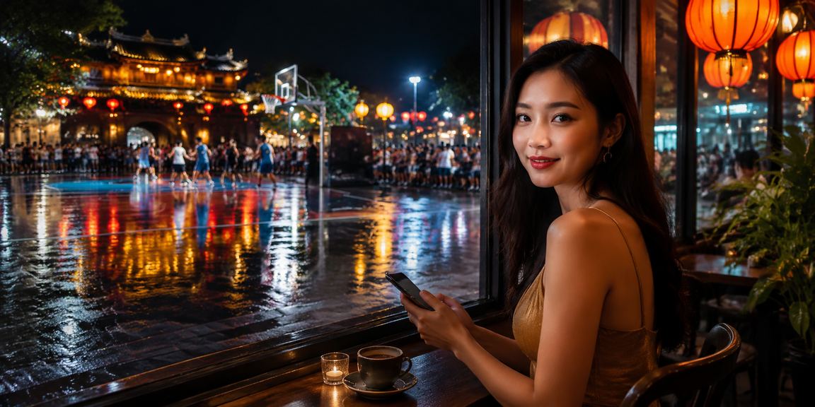 Người dùng tại Huế theo dõi kết quả giao dịch trên awing bên ly cà phê sáng